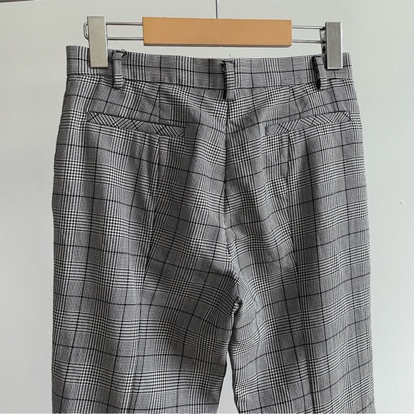 Valentino Black & White Houndstooth Wool Straight-Leg Trousers - Picture 4 of 5